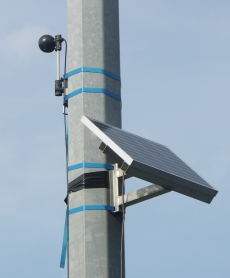 mobiele filedetectiecamera werkt op zonne-energie