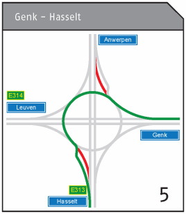 nieuwe aansluiting Genk-Hasselt